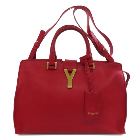 SAINT LAURENT Red Leather Bag - Picture 1 of 11